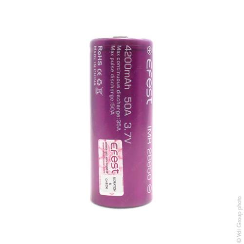 Accus Lithium-Ion EFEST IMR26650 Li-Mn HD 3.7V 4200mAh FT - Pile  rechargeable | AllBatteries