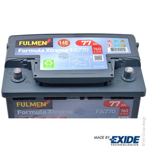 Batterie AGM Fulmen FK700 Batterie Démarrage Fulmen AGM Stop And Start 12V 70Ah-760A Batterie Voiture 70 Ah