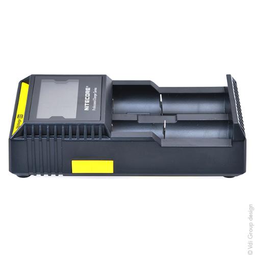 Chargeur Li-ion/Lifepo4/NiMH NITECORE D2 pour 2 accus 18650/18350/16340/ 26650/14500... - Chargeur de pile | AllBatteries