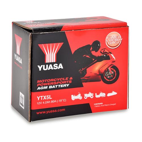 BATTERIA YUASA YTX5L-BS 12V5AH BETAMOTOR 525 RR EN / RR SM ANNI 2005 AL 2010 - Foto 8