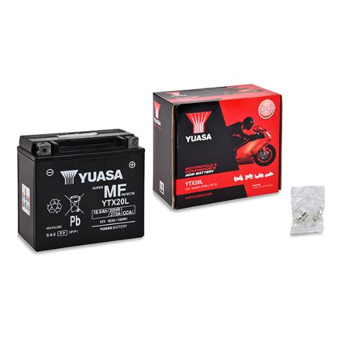 Batterie Moto Yuasa YTX20L-BS 12V 18Ah - Puissante Et Fiable Pour Motos Et Quads