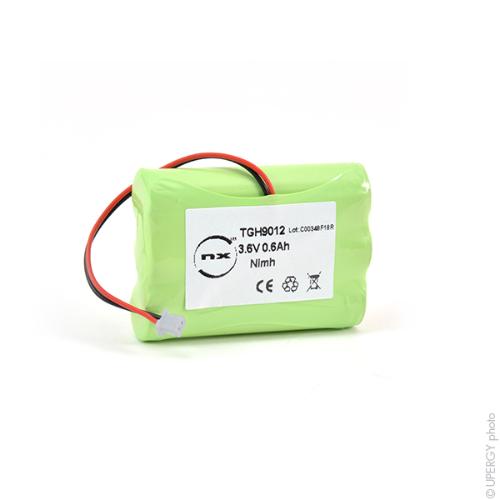 Lot De 2 Batteries Vhbw 600mAh 3.6V Pour Téléphone Fixe Telecom Italia Gipsy - Rechargeables NiMH - Compatibles 60AAH3BMX, HSC22