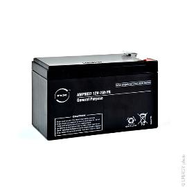 U-Power Batterie Plomb AGM 12V 7Ah F1 4,8mm